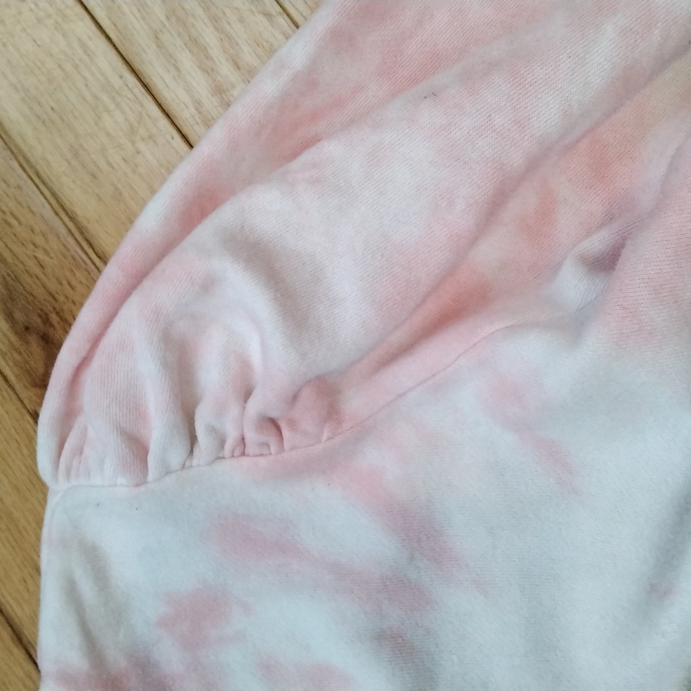 - *5/$25 The Sweatshirt Project tie dyed poof shoulder side pockets sweatshi… - Picture 2 of 4
